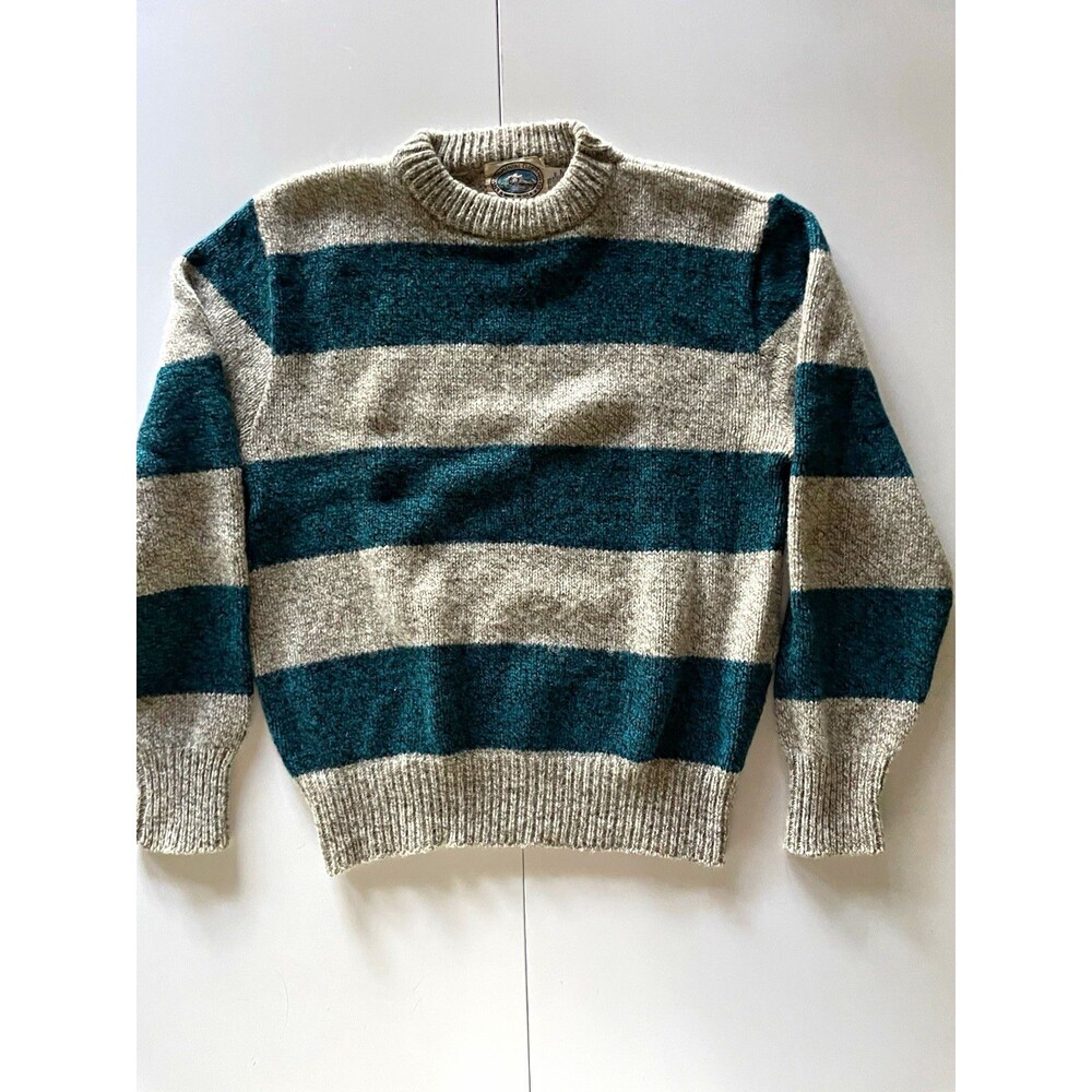 Environmental Clothing Co. L Striped Wool Blend Knit Pullover Sweater Vintage